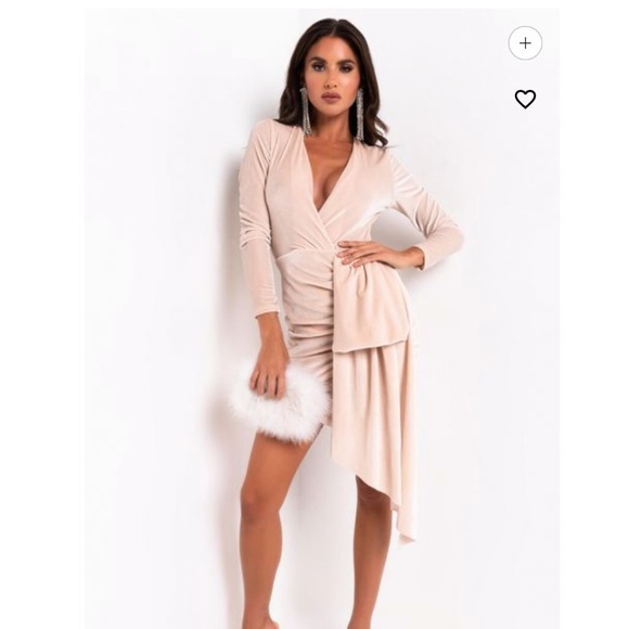 NEW Akira Pink/Beige Velvet Dress - Picture 1 of 3